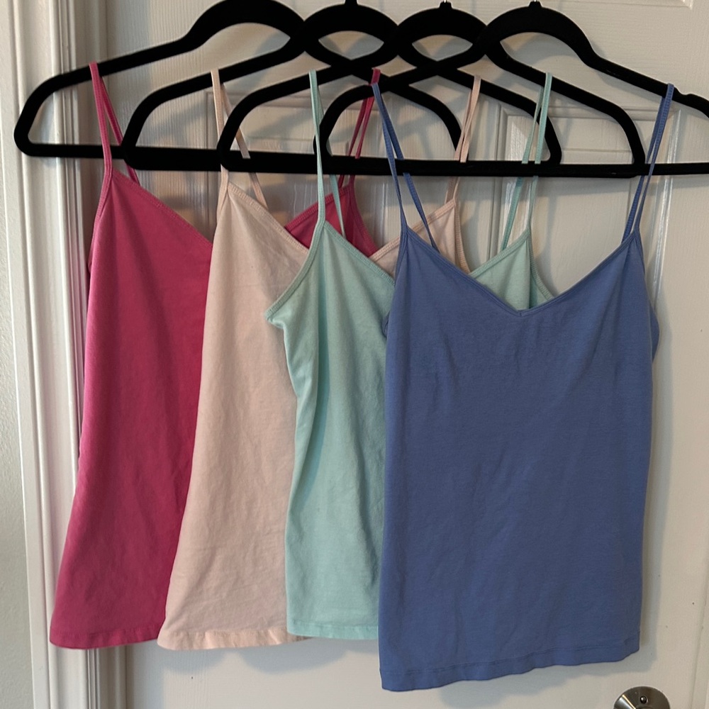 Old Navy Women's Spaghetti Strap Camisoles - Pink, Cream, Mint, Blue